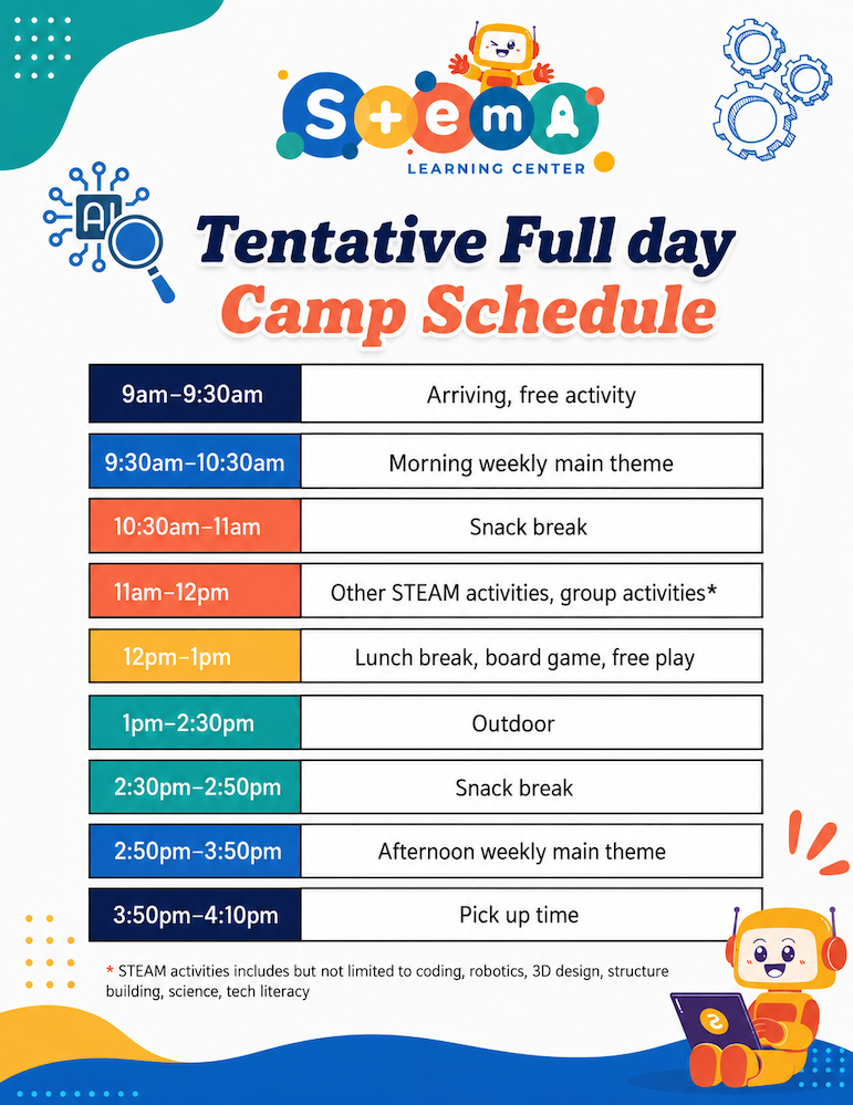 Tentative schedule