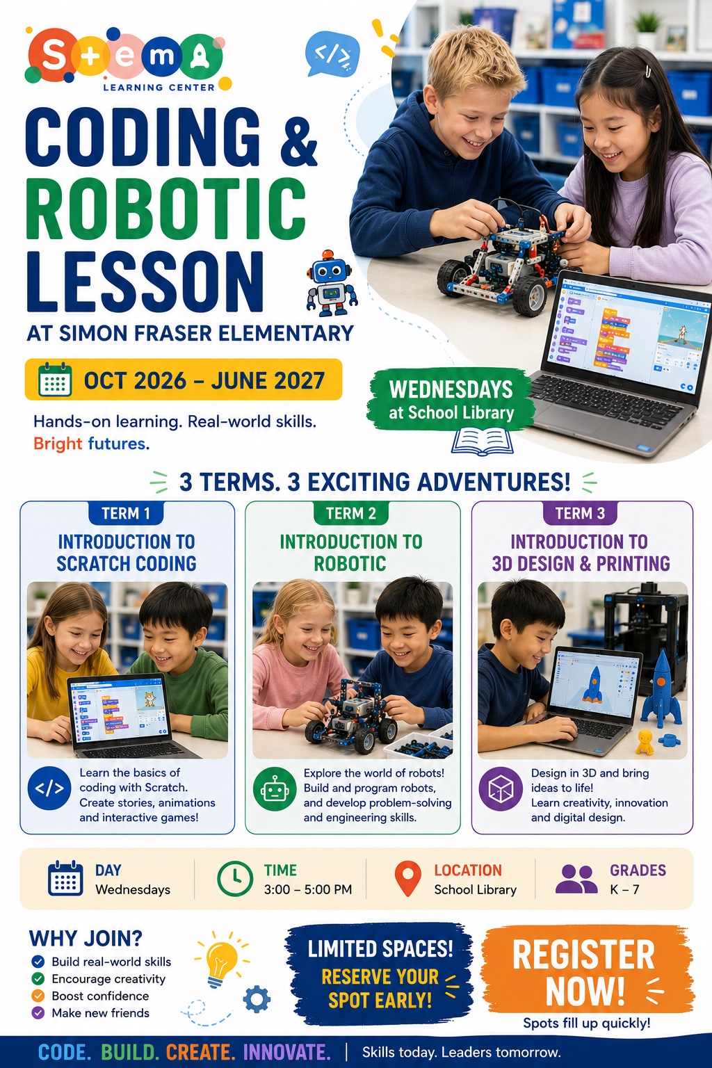 Classes at Simon Fraser Elementary School
