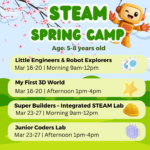STEAM Spring camp 2026 age 5-8