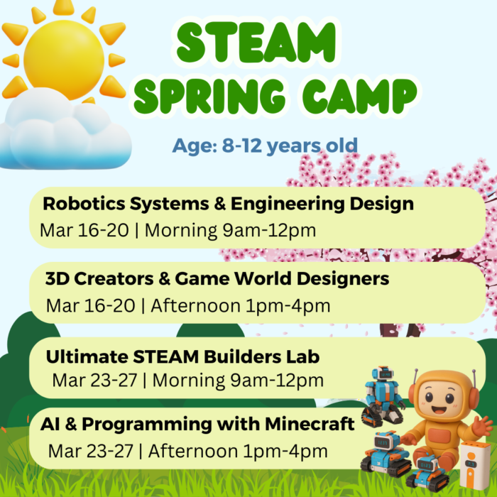 STEAM Spring camp 2026 age 5-8