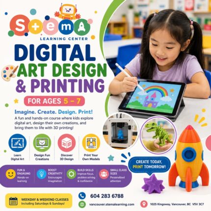 Digital Art Design and Printing - Level 1 (Ages 5 - 7)